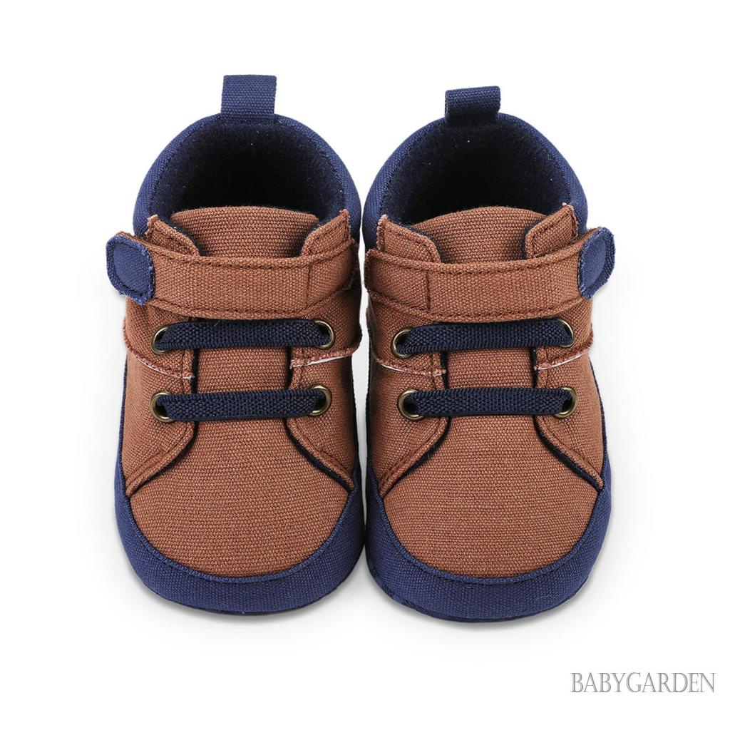 Giày Đế Mềm Chống Trượt Màu Sắc Tương Phản Dành Cho Bé Trai