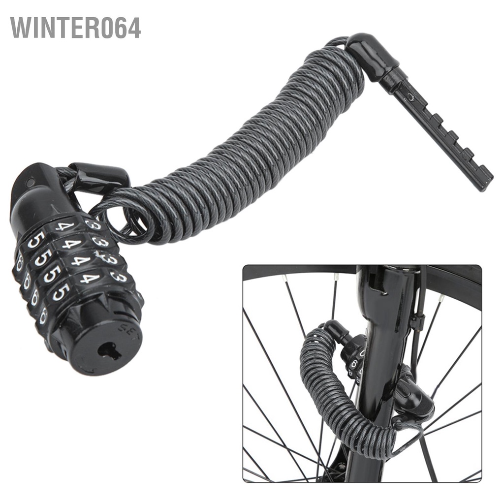 Winter064 Mũ bảo hiểm xe máy đa năng Khóa &amp; mã cáp kết hợp PIN Carabiner