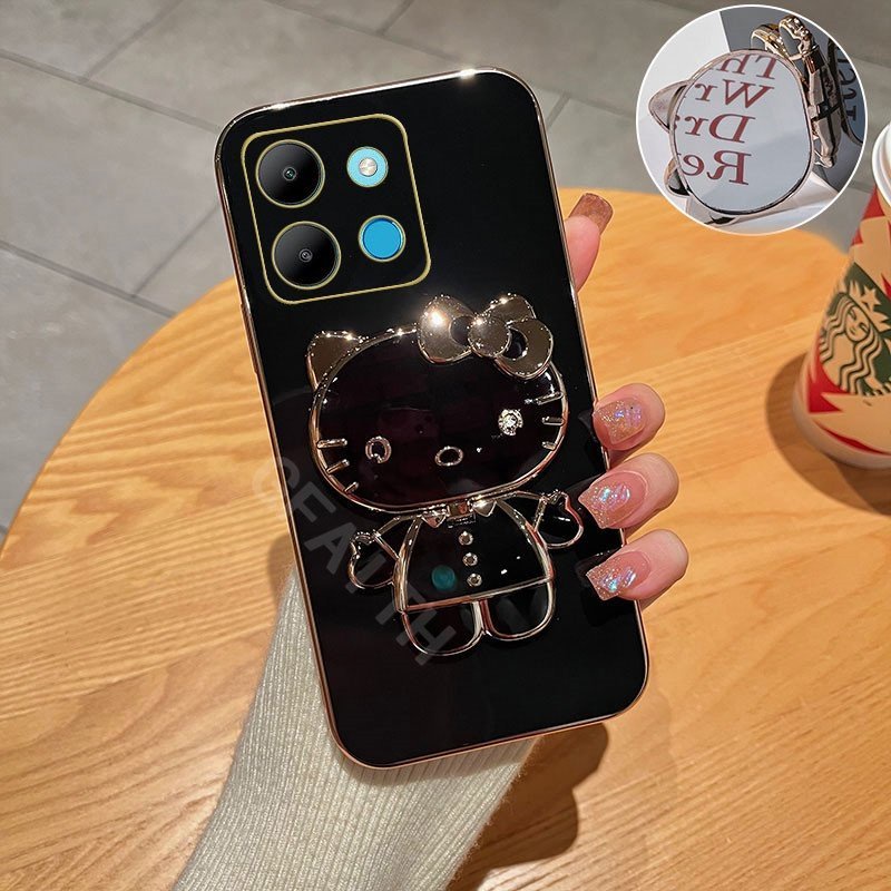 Ốp Điện Thoại Mềm Có Gương Hello Kitty Cho INFINIX Note 30 5G / 30 4G / 30 Pro / 30i 4G 2023 Hot 30 Play 30i INFINIX Note 30 Note 30i