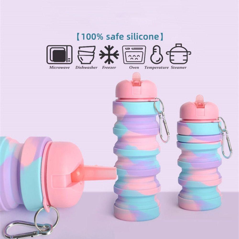 MYRONGVN Cốc Uống Nước Thể Thao Bằng Silicone Có Thể Thu Gọn Tiện Lợi