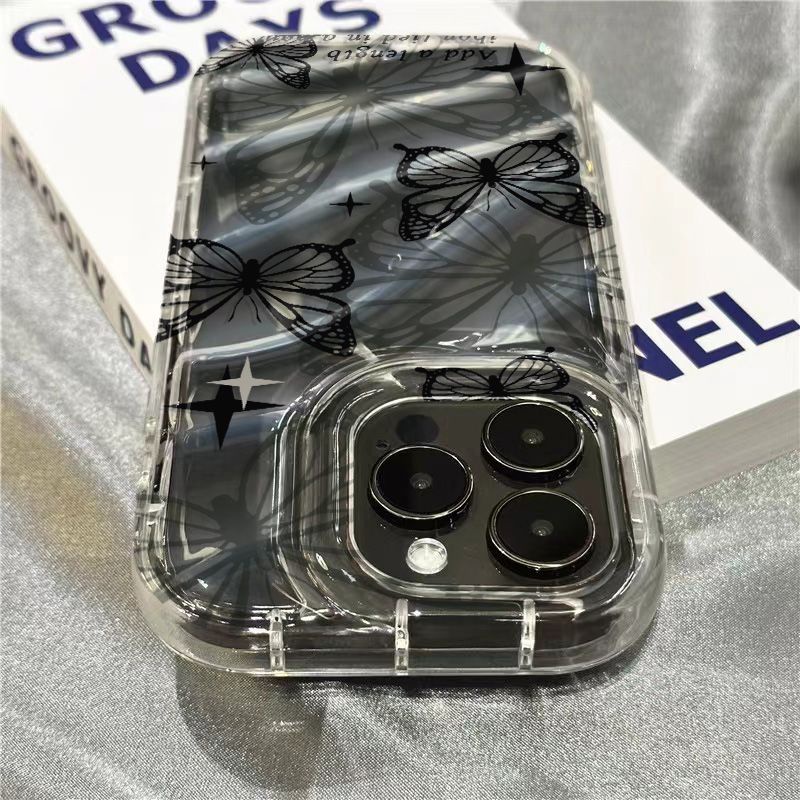 Ốp Điện Thoại Mềm Trong Suốt Họa Tiết Cánh Bướm Cho Iphone 14Promax 1312 / 11 7 / 8plus xr / sins DTZZ