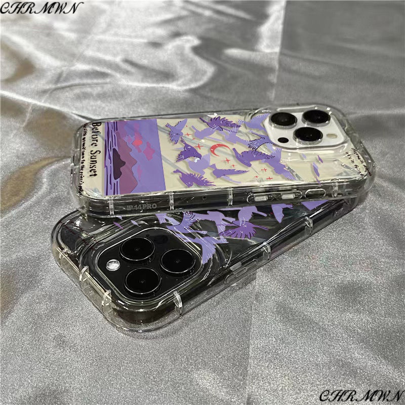 Ốp Điện Thoại Mềm Trong Suốt In Hình Chim Bồ Câu / Xanh Dương Cho Iphone 7 11 xr1312 8Plus 14Promax / B6HS