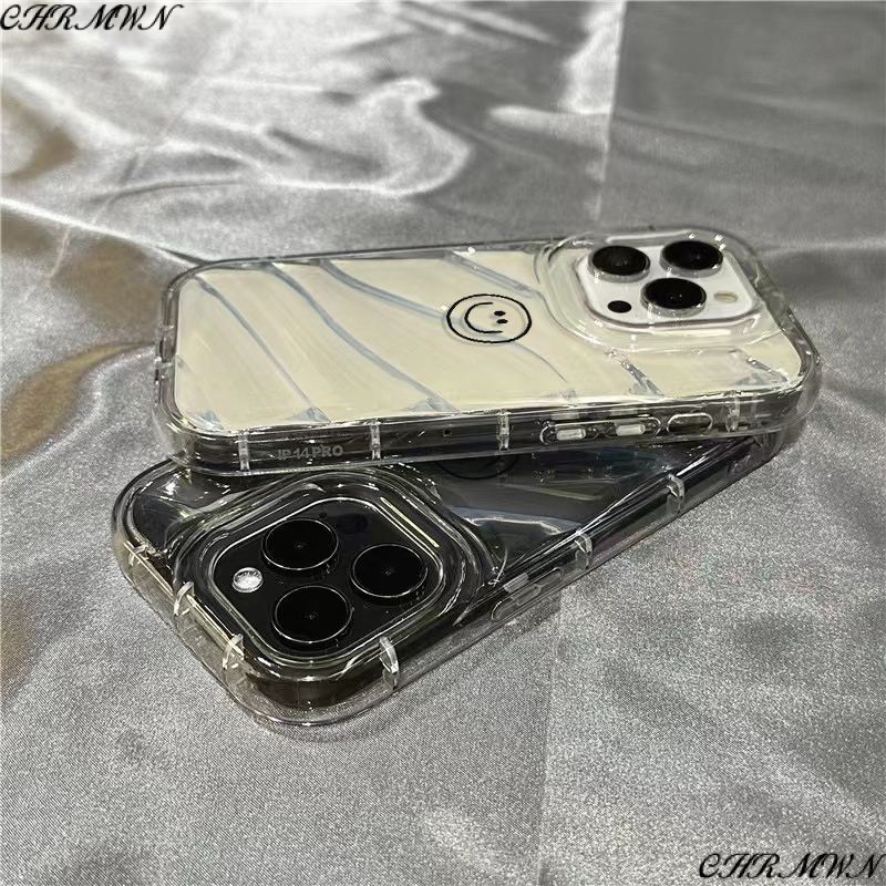 Ốp Điện Thoại Mềm Trong Suốt In Hình Mặt Cười Đơn Giản Cho Iphone 14Promax 1312 / 11 7 / 8plus xr / sins Z7HE