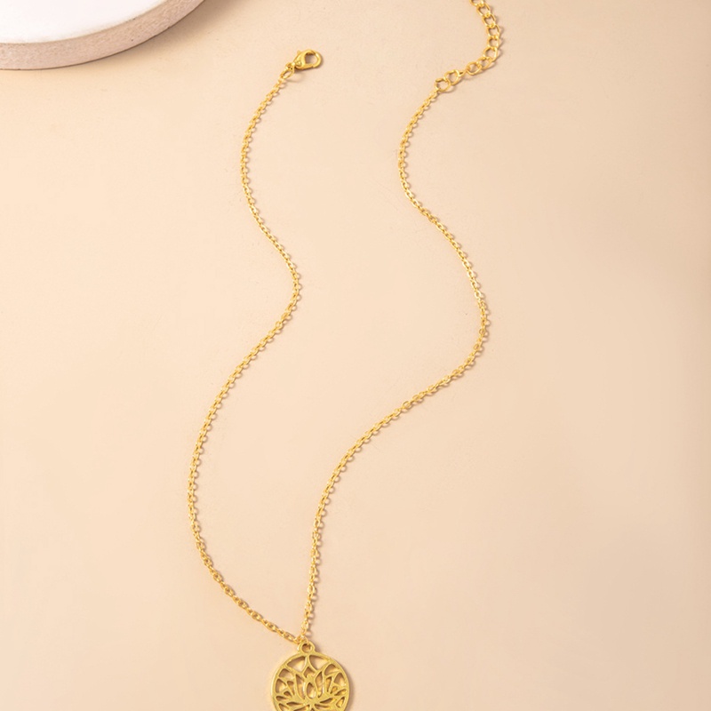 Ygt Vòng Cổ Choker Bằng Thép Không Gỉ Mặt Hoa Sen Lớn Thời Trang Dành Cho Nữ