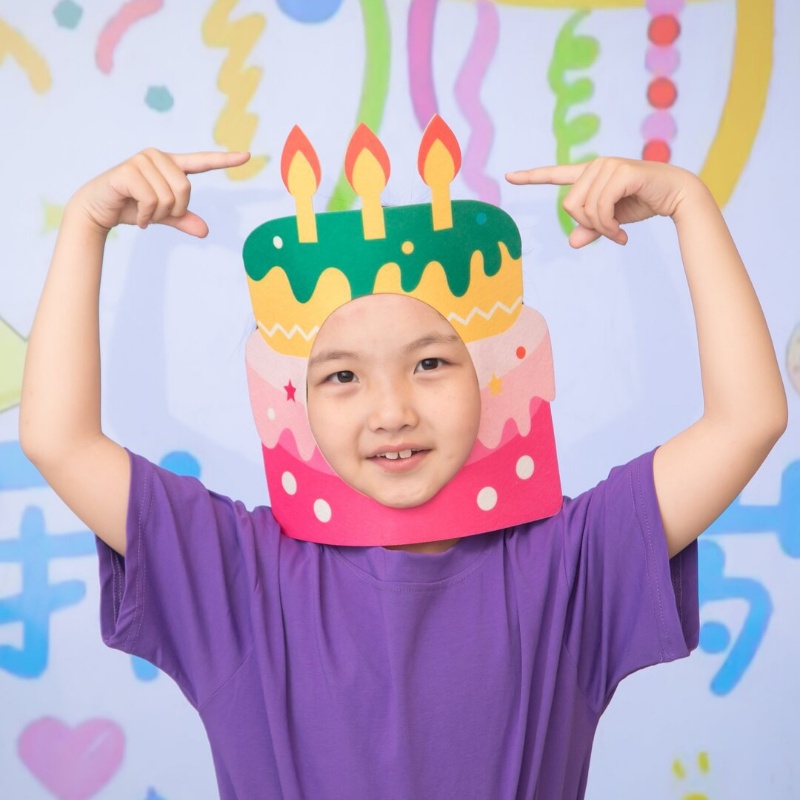 1 Chiếc Mũ Không Dệt Hình Bánh Donut Dễ Thương Vui Nhộn Trang Trí Tiệc Sinh Nhật Cho Bé