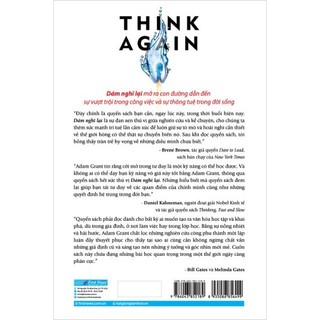 Sách > Think Again - Dám nghĩ lại (Adam Grant) (First News)