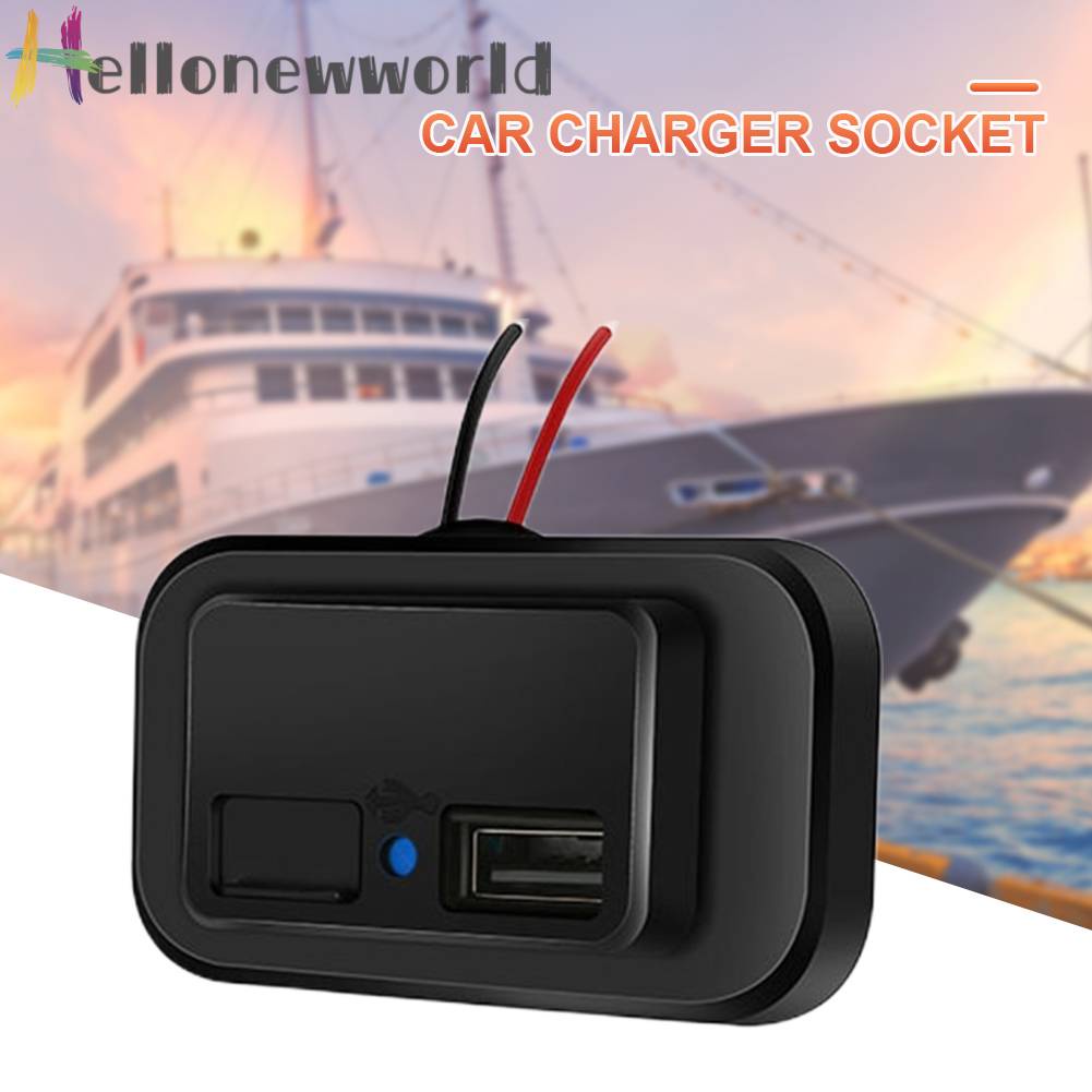 Bộ Sạc Xe Hơi Cổng USB Kép 12V 24V Cho Xe Buýt ATV