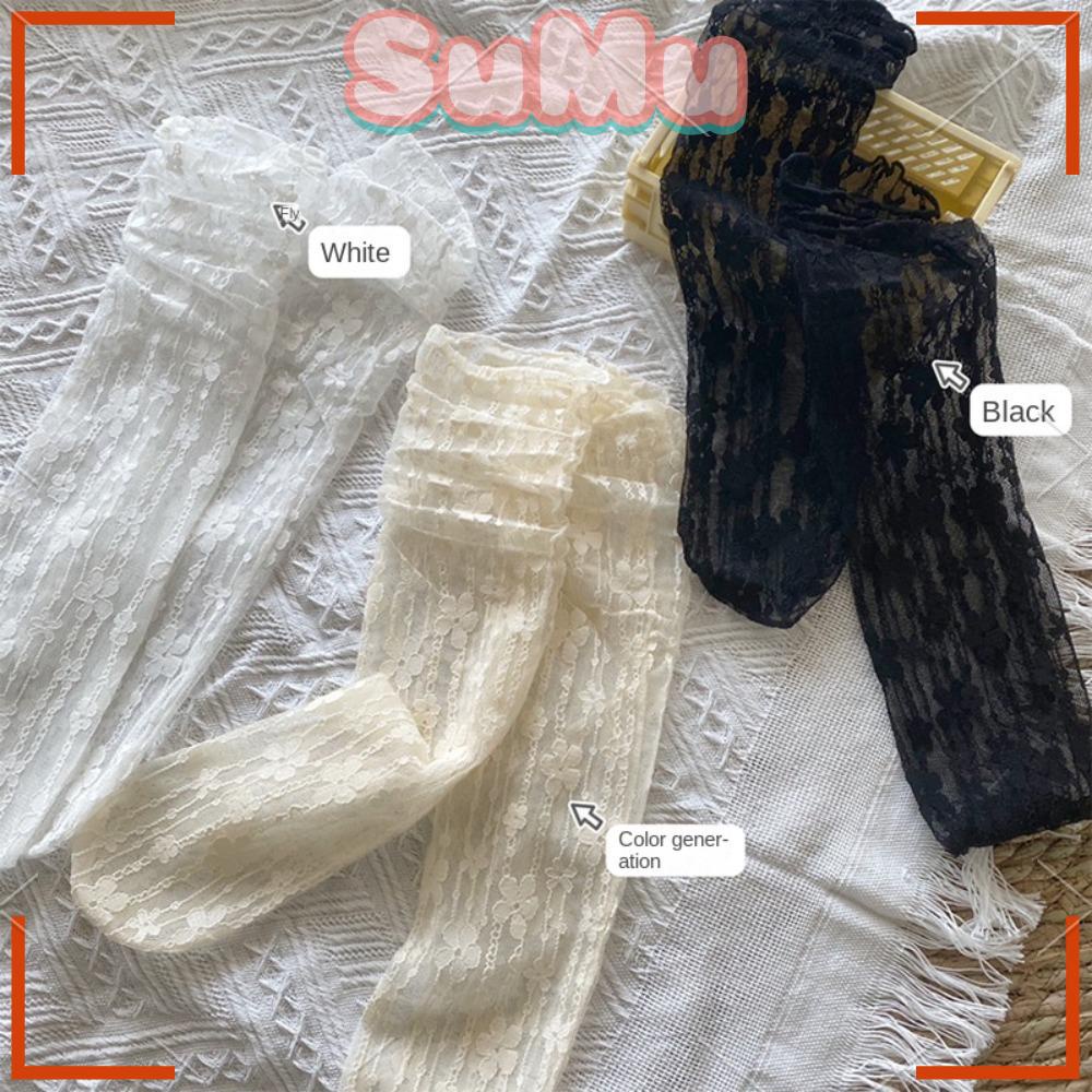 SUMU Set 2 Đôi Tất Ren Xuyên Thấu 3 Màu Thời Trang Cho Nữ