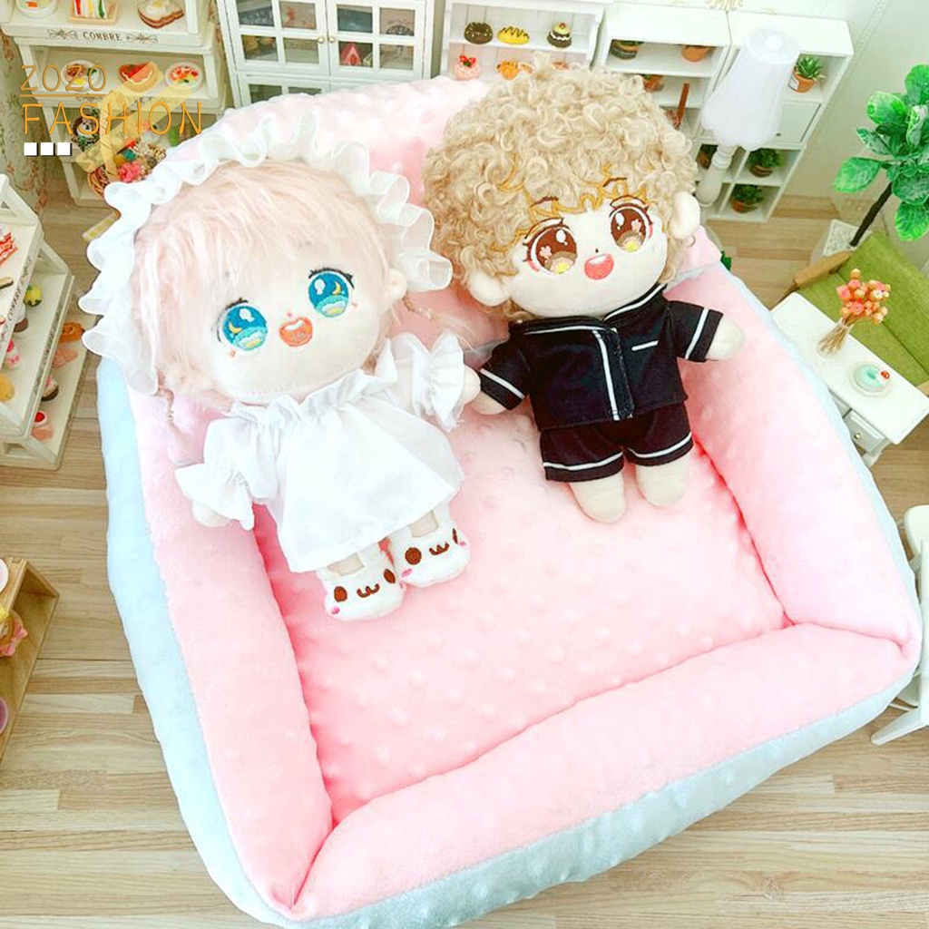 Set 3 Món Chăn Gối Hai Mặt Bằng Cotton PP Hình Chú Chó Nhỏ Dễ Thương