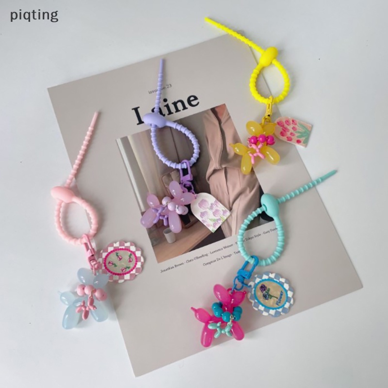 Piqt Móc Khóa Resin Kim Loại Mặt Hình Chú Chó Hoạt Hình Nhiều Màu Dễ Thương Trang Trí Túi Xách / Xe Hơi Làm Quà Tặng Cho