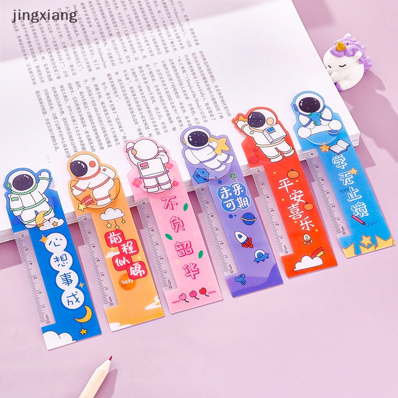 Set 6 Thước Đánh Dấu Trang Sách Hình Phi Hành Gia Hoạt Hình Sáng Tạo