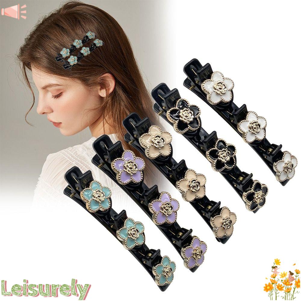 LEILY Set 4 / 5 Kẹp Tóc Bện Tạo Kiểu Tóc Thời Trang Cho Nữ