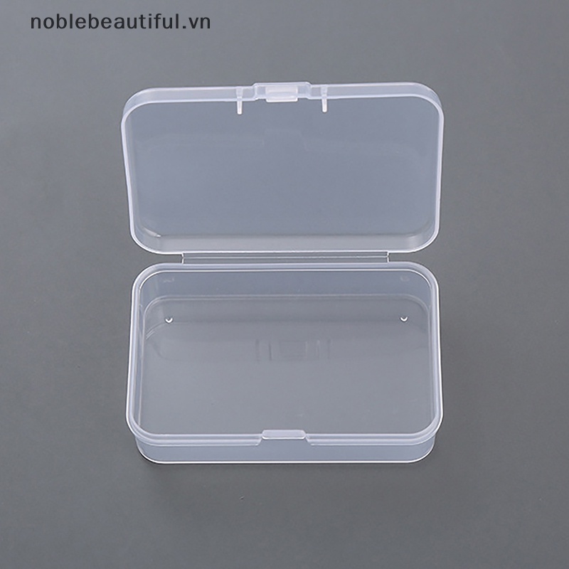 Bộ 2 Hộp Nhựa Vuông Nhỏ Trong Suốt Đựng Trang Sức Tiện Dụng