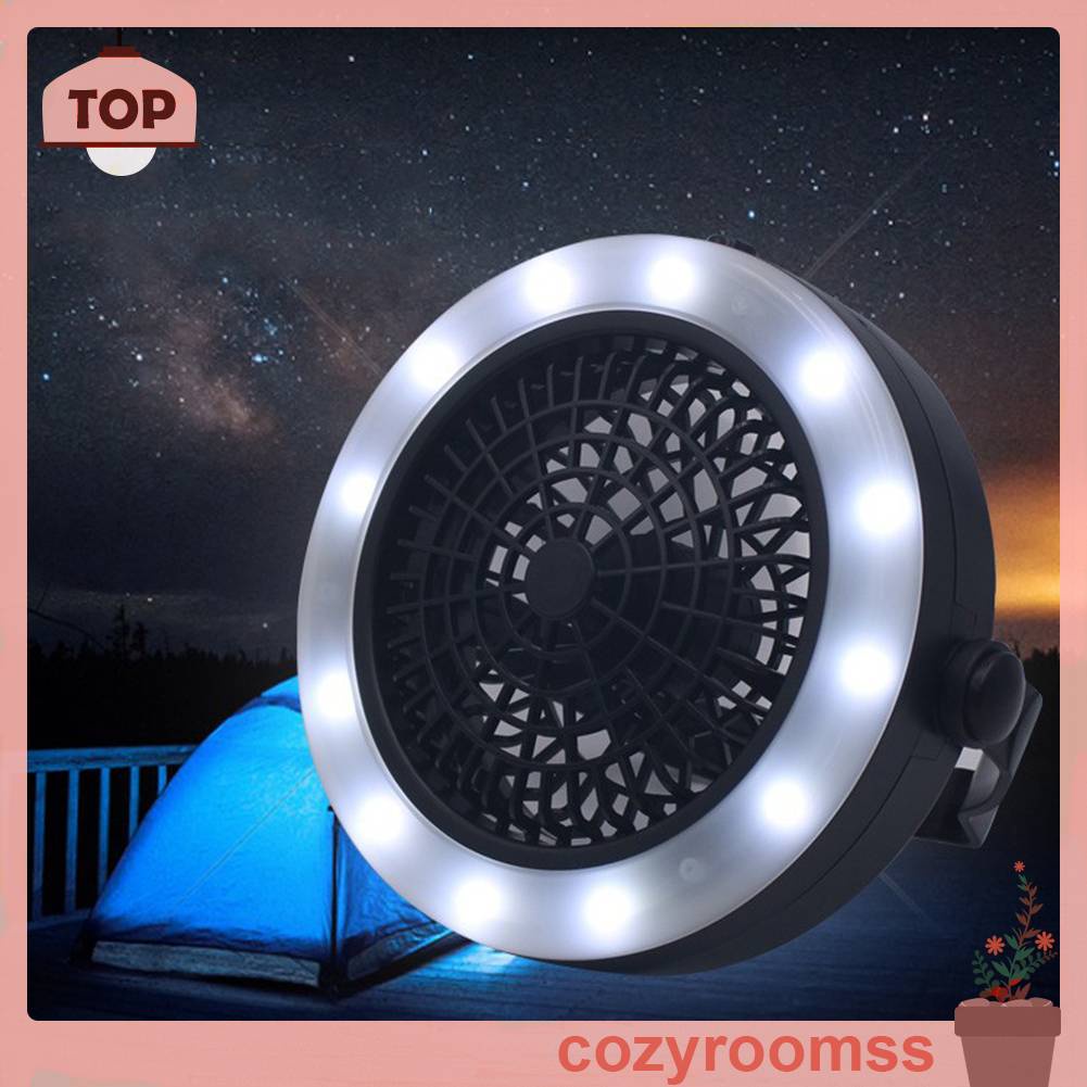 Quạt Treo Tích Hợp Đèn LED 3 Trong 1 Tiện Dụng Khi Đi Cắm Trại