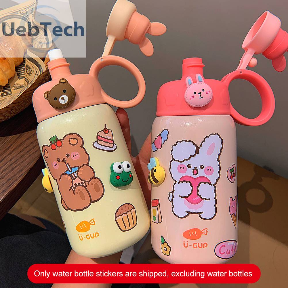 Bộ 3 Miếng Dán Bình Trà Sữa 3D Bằng Nhựa Resin Dễ Thương