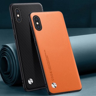 Dành cho iPhone XR X Xs Max Vỏ da PU mờ sang trọng chống sốc