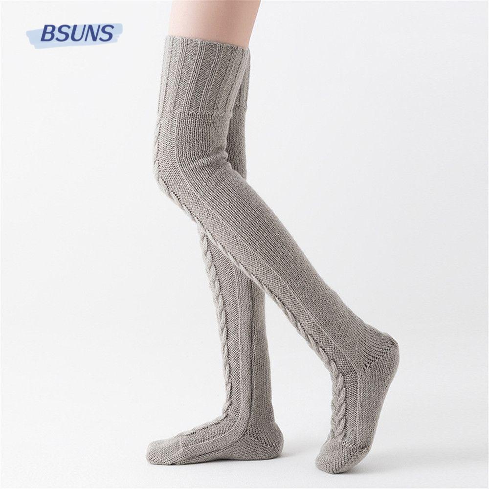 BSUNS Tất Ống Chân Co Giãn Mềm Mại Giữ Ấm Dành Cho Nữ