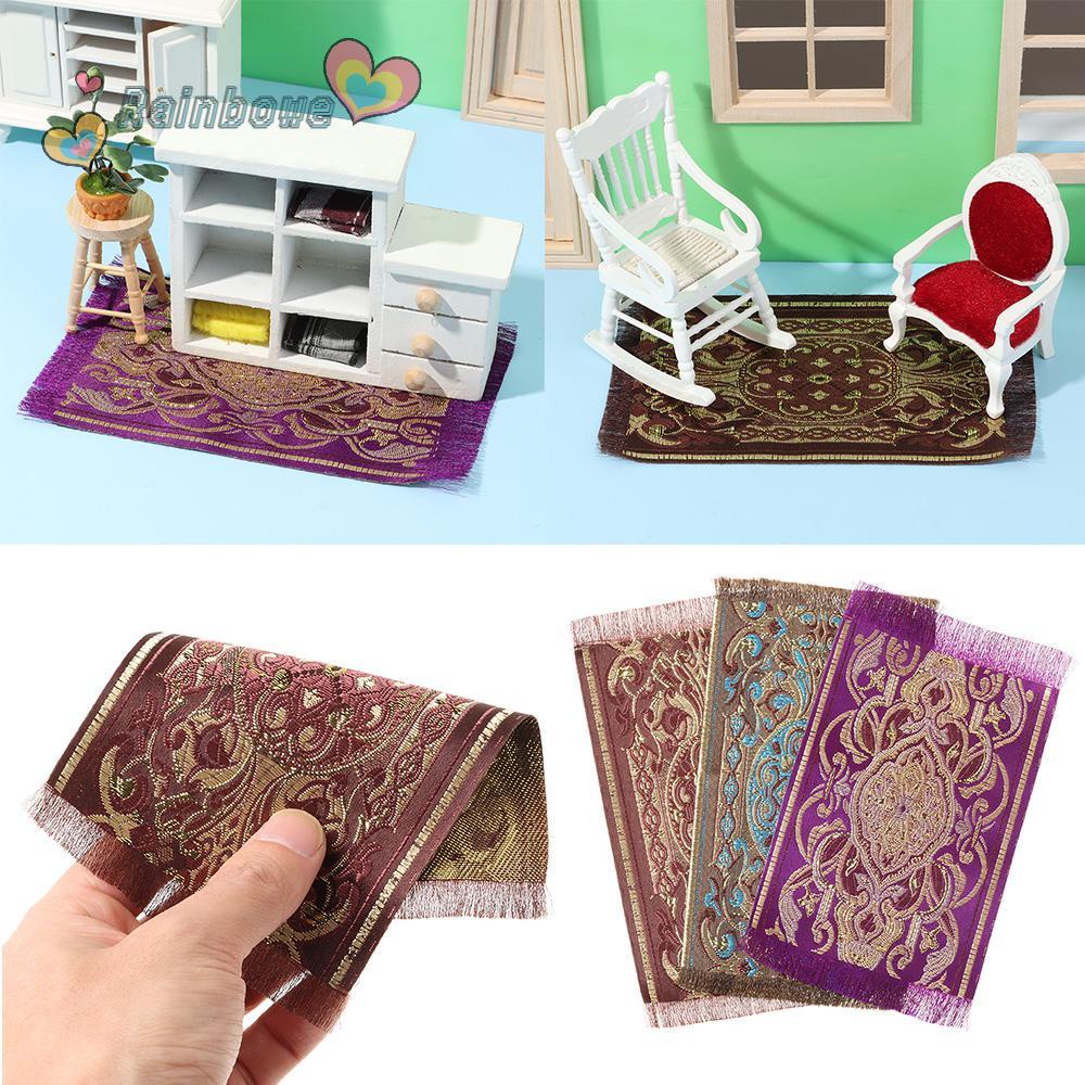 RAINBOW Thảm Lót Sàn Trang Trí Nhà Búp Bê Phong Cách Địa Trung Hải