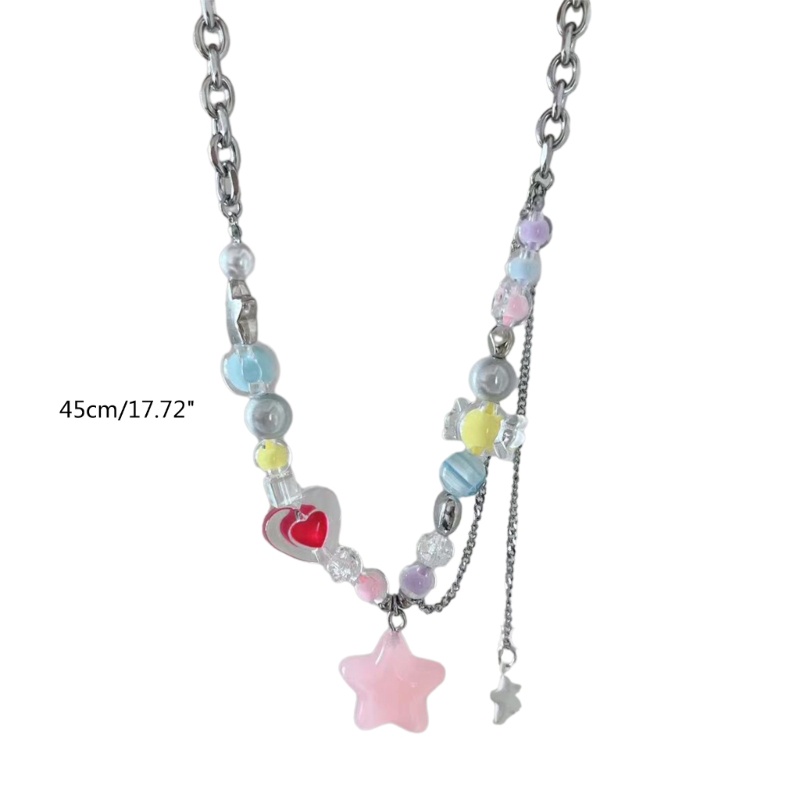 Vòng cổ Mạ Vàng 2K Mặt Hình Ngôi Sao Nhiều Màu Thời Trang Mùa Hè