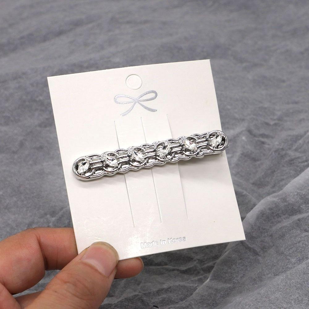 Kẹp Tóc Tua Rua Y2k Hình Trái Tim Màu Bạc Phong Cách Punk Cho Nữ