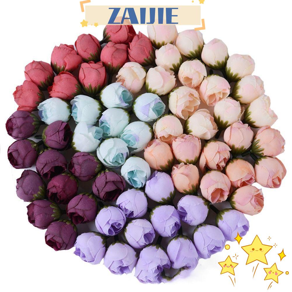 Set 24 / 30 Bông Hoa Hồng Giả Bằng Lụa Dùng Trang Trí Giáng Sinh