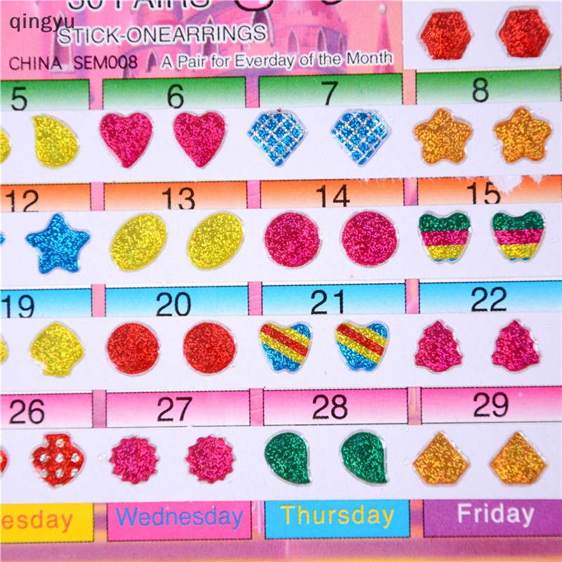 1 Tấm Sticker Dán Trang Sức Đính Đá Nhiều Màu Sắc Thời Trang Dành Cho Trẻ Em