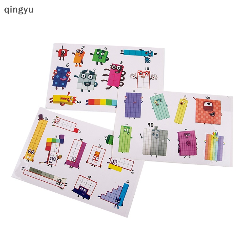 Qingyu Nhãn Dán Số Đồ Chơi DIY Khối Xếp Hình Graffiti Cốc Xe Đạp Ván Trượt PLI