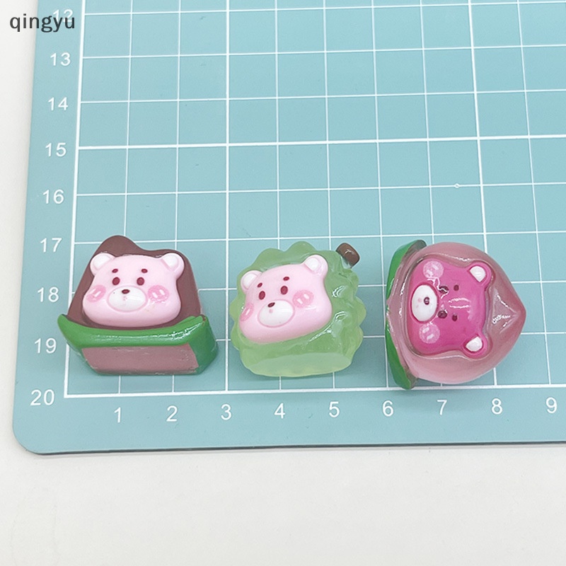 Phụ Kiện Trang Trí Tóc Hình Chú Gấu Mini Bằng Resin Phát Quang DIY