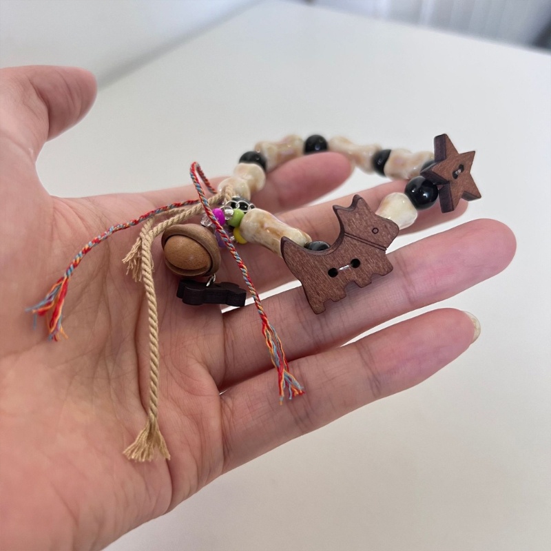 Vòng cổ Choker Hai Lớp Mặt Gỗ Họa Tiết Bướm Phong Cách Bohemian Dành Cho Nữ