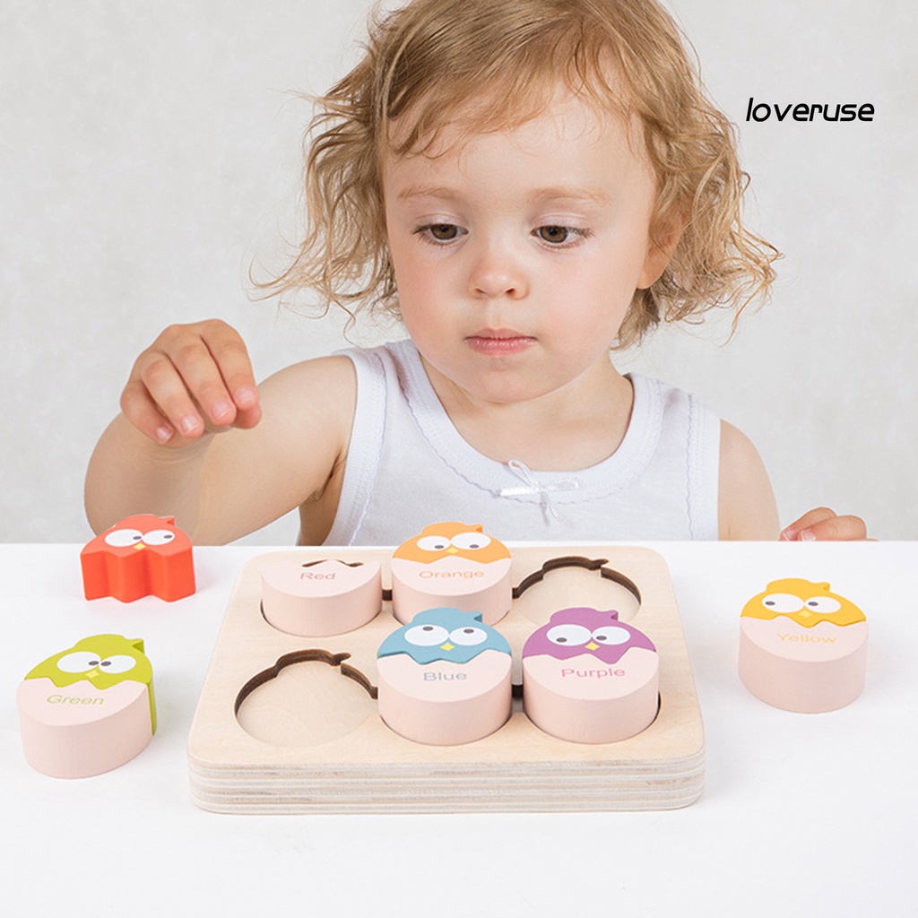1 Bộ Đồ Chơi Khối Gỗ Nhận Biết Khả Năng Nhận Diện Bằng Tay Mắt Cá Chân Thiết Kế Hình Gà Màu Sắc Dành Cho Trẻ Mẫu