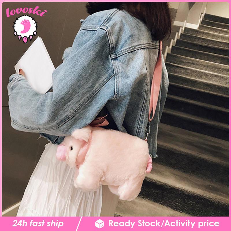 Túi Đeo Chéo Vai Hình Chú Heo Dễ Thương Thời Trang Xuân Hè Cho Nữ