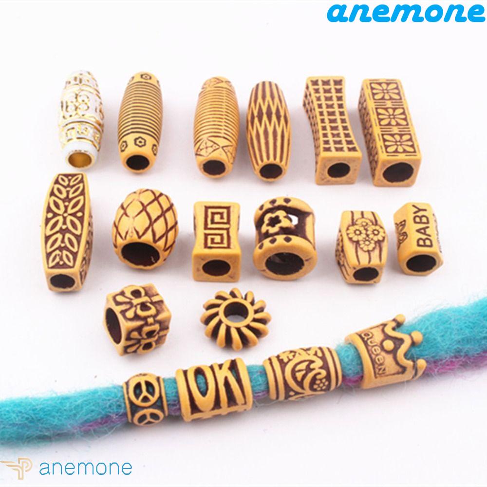 ANEMONE Chuỗi Hạt Trang Sức Bện Tóc Phong Cách Châu Phi Độc Đáo
