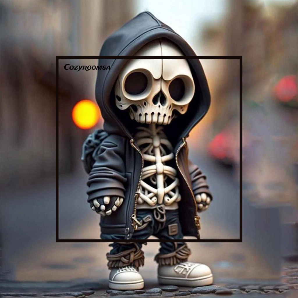 Bộ Xương Người Phong Cách Gothic Trang Trí Halloween
