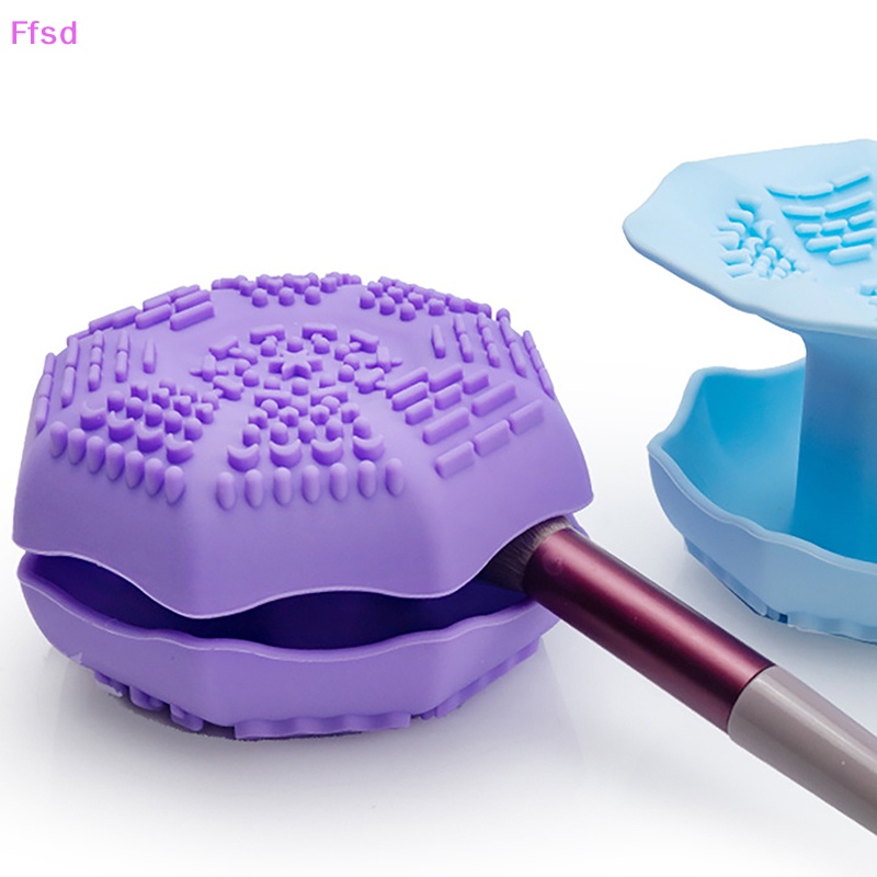 {Ffsd} Dụng Cụ Vệ Sinh Cọ Trang Điểm Bằng Silicon Mềm Có Thể Gập Lại
