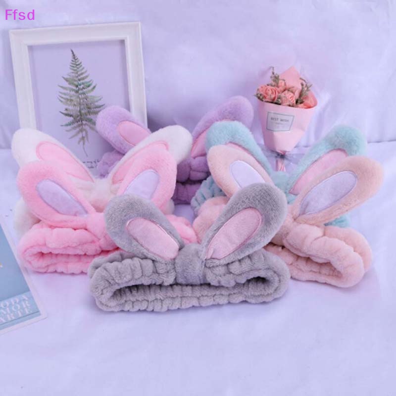 {Ffsd} Băng Đô Rửa Mặt / Tắm / Trang Điểm Tai Thỏ Dễ Thương * Bán Chạy