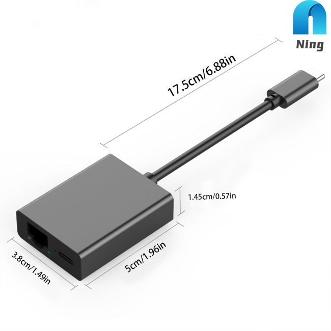 Đầu Chuyển Đổi Usb c Sang Rj45 Ethernet Gigabit Ethernet Cho Tv / Điện Thoại / Máy Tính Bảng 4k