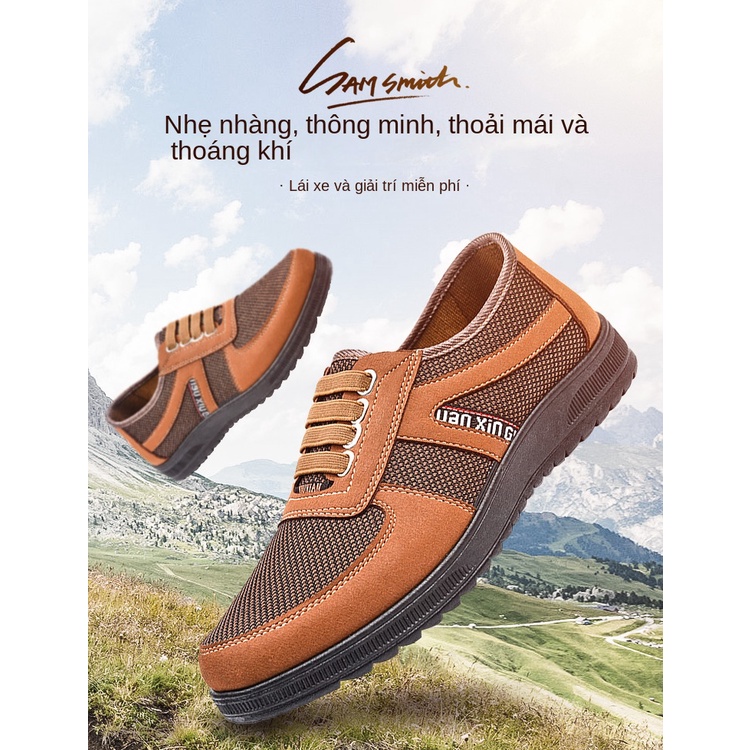 Giày Lười Đế Mềm Chống Trượt Thoáng Khí Cho Nam