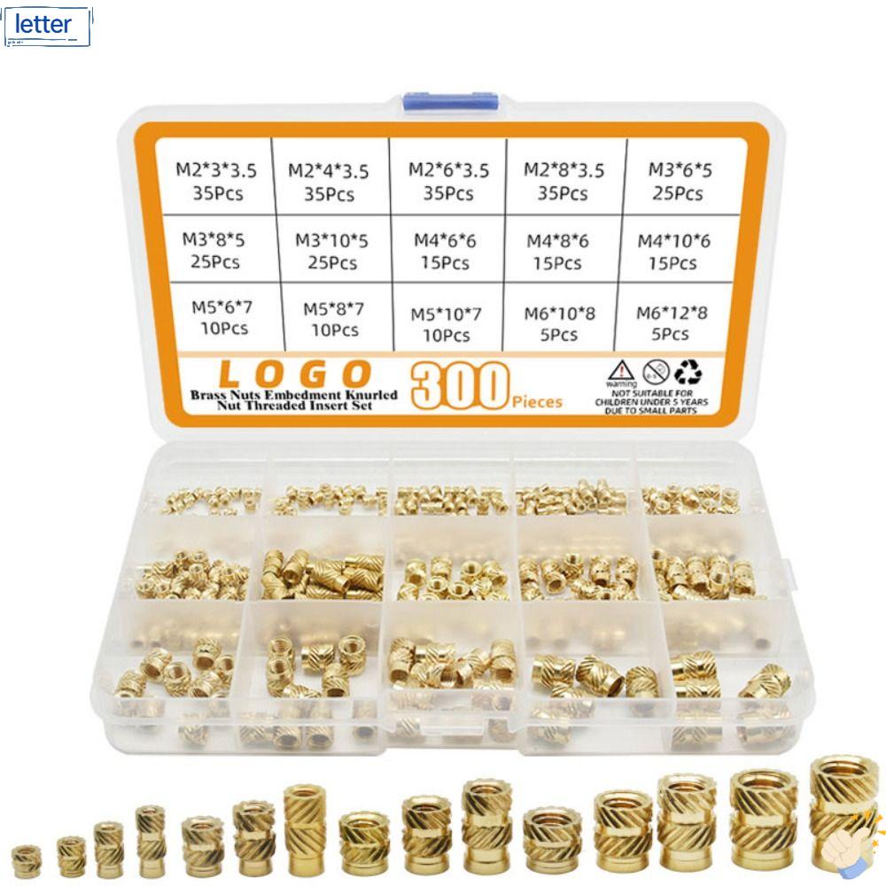 LET Set 300 Đai Ốc Đồng M2 M3 M4 M5 M6 Chuyên Dụng Dành Cho Máy In 3D