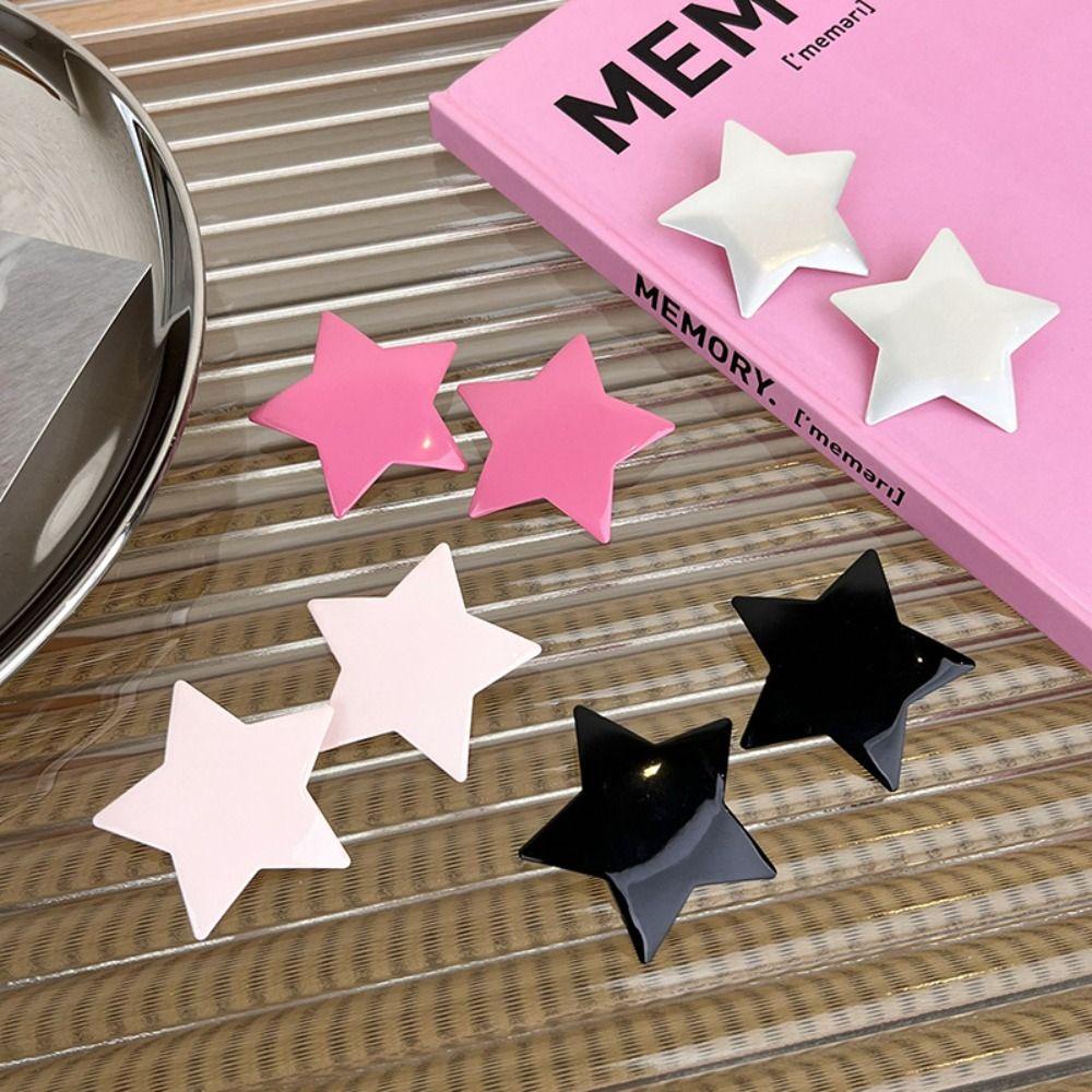 LOMBARD Kẹp Tóc Ngôi Sao Năm Cánh Bằng Kim Loại Cho Nữ Y2K