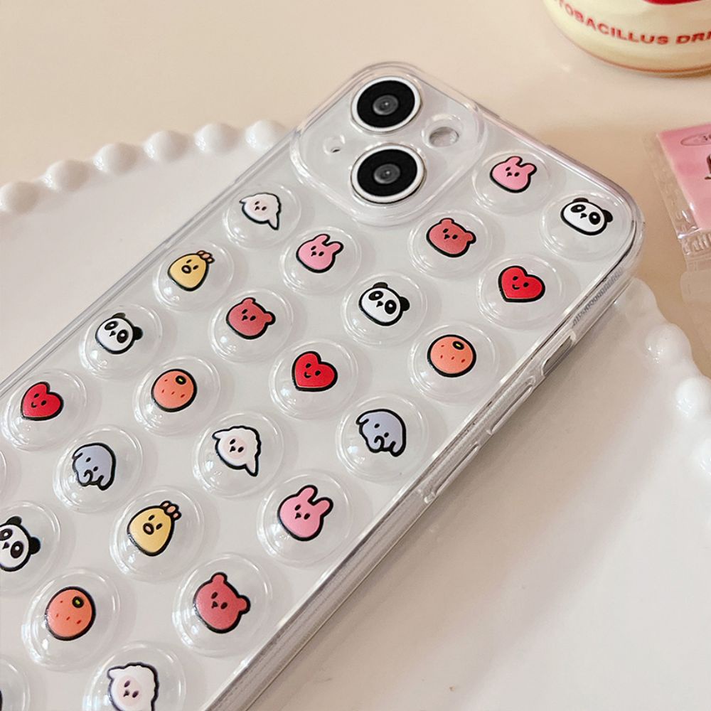 Ốp Điện Thoại TPU Mềm Hình Động Vật Hoạt Hình Dễ Thương Cho IPhone 14 13 12 11 Pro Max X XR 8 7 Plus
