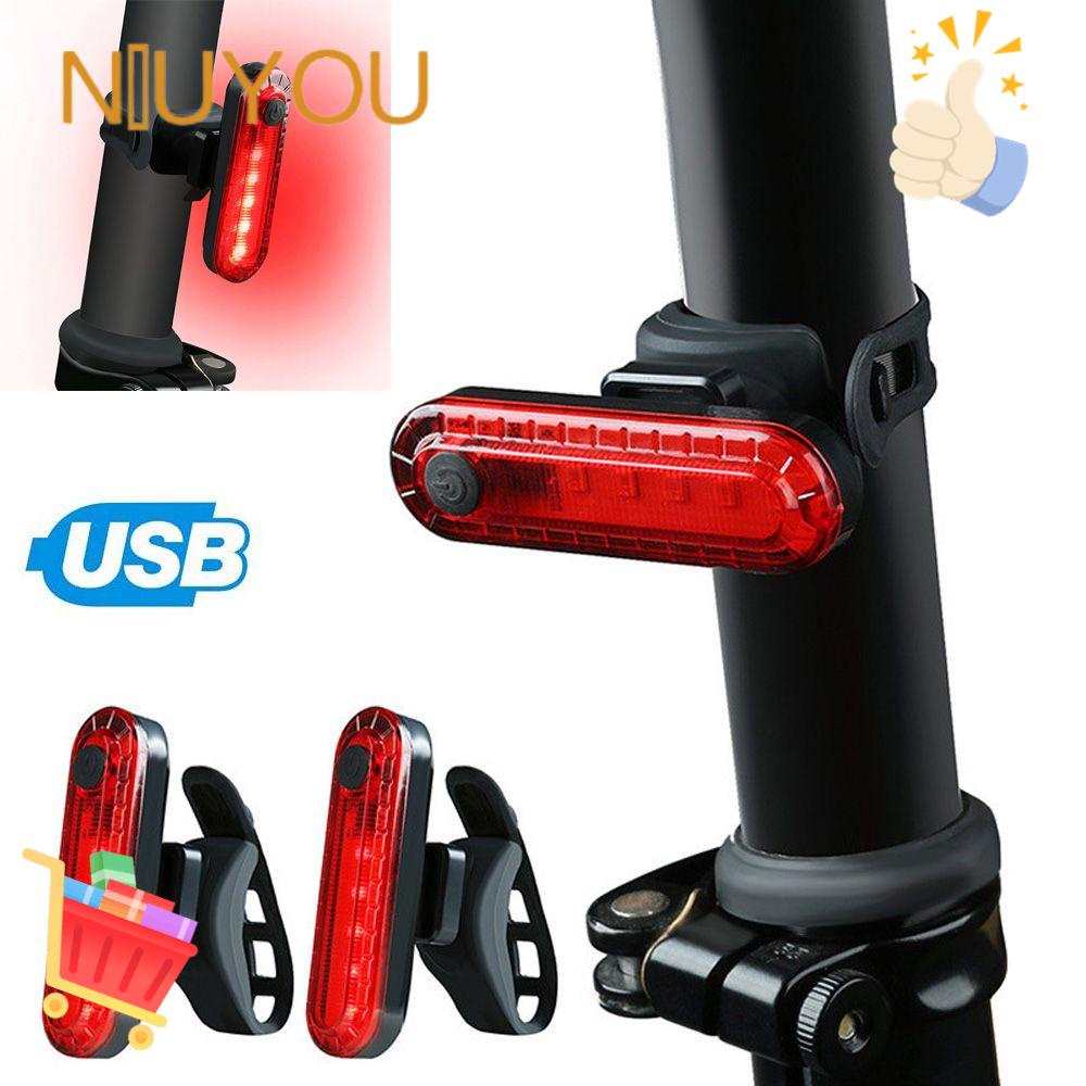 NIUYOU Đèn Đuôi Xe Đạp Sạc USB Chống Thấm Nước Tiện Lợi