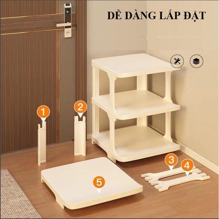 Kệ để giày, Giá để giày 5 tầng kiểu mới đa năng thông minh chất liệu nhựa cao cấp AMIZIN