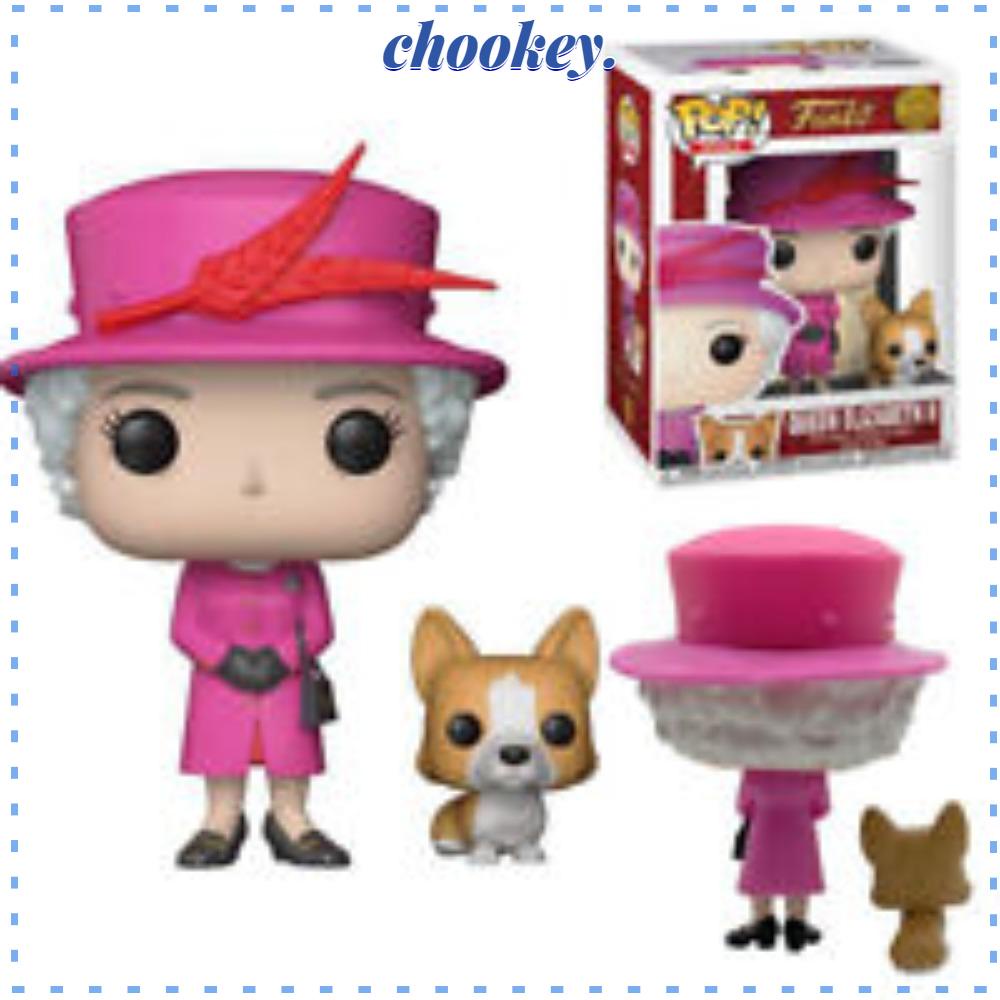 CHOOKEY Đồ trang trí Chú Chó Corgi Bằng Nhựa PVC Trang Trí