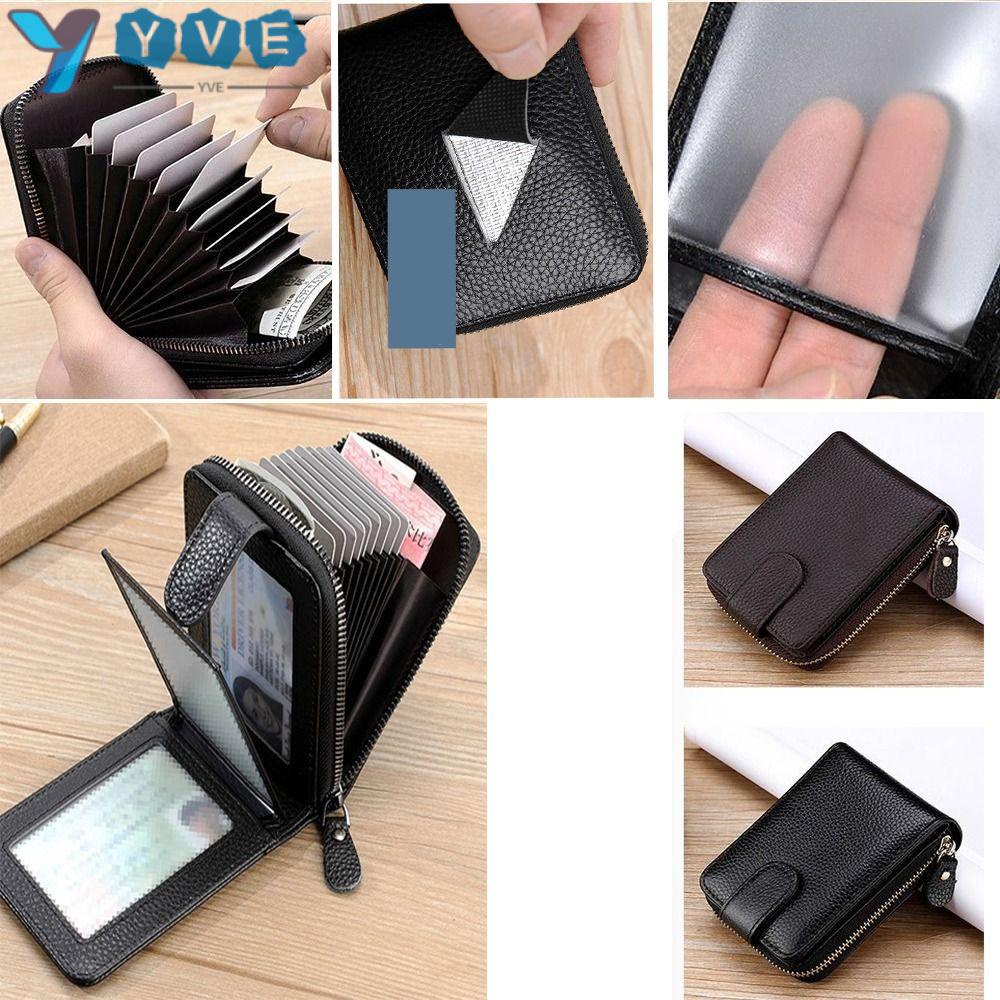 YVE Ví Da PU RFID Đựng Tiền NFC Có Ngăn Đựng Thẻ Tiện Lợi