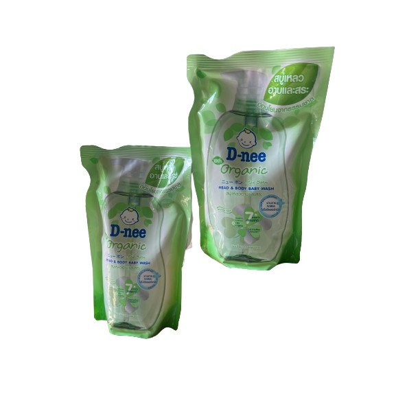 Sữa tắm gội toàn thân cho bé dnee organic Túi 350ml màu xanh lá... ...