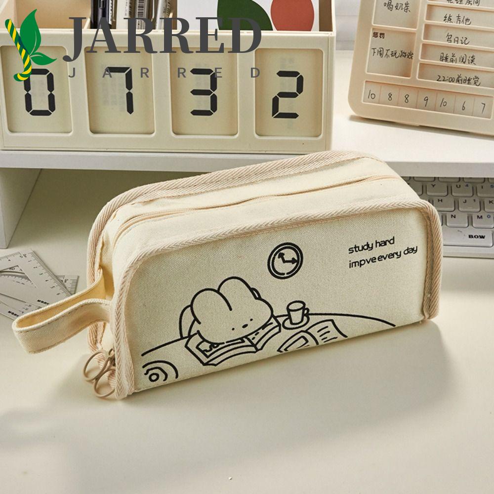 JARRED Túi Đựng Bút / Mỹ Phẩm Để Bàn Họa Tiết Hoạt Hình Gấu / Thỏ Kiểu Hàn Quốc Xinh Xắn Tiện Dụng