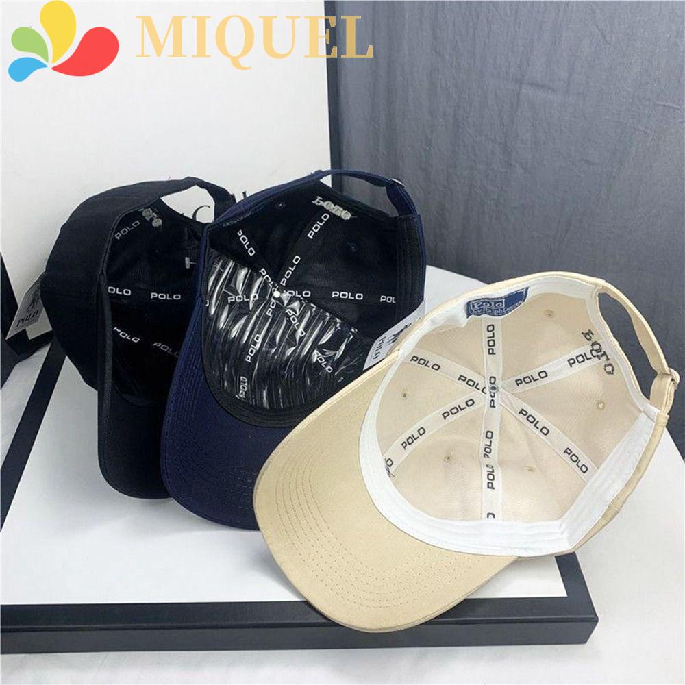 MIQUEL Mũ Lưỡi Trai Polo Chống Nắng Vải Cotton Thêu Logo Ngựa Một Sừng Kiểu Vintage