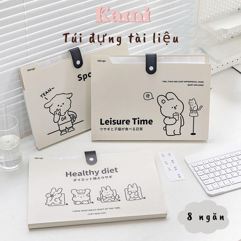 Túi đựng tài liệu A4 8 ngăn WENGU TTL01/TTL02 KAMI, tệp đựng tài liệu nhiều ngăn kẹp file túi đựng tài liệu A4