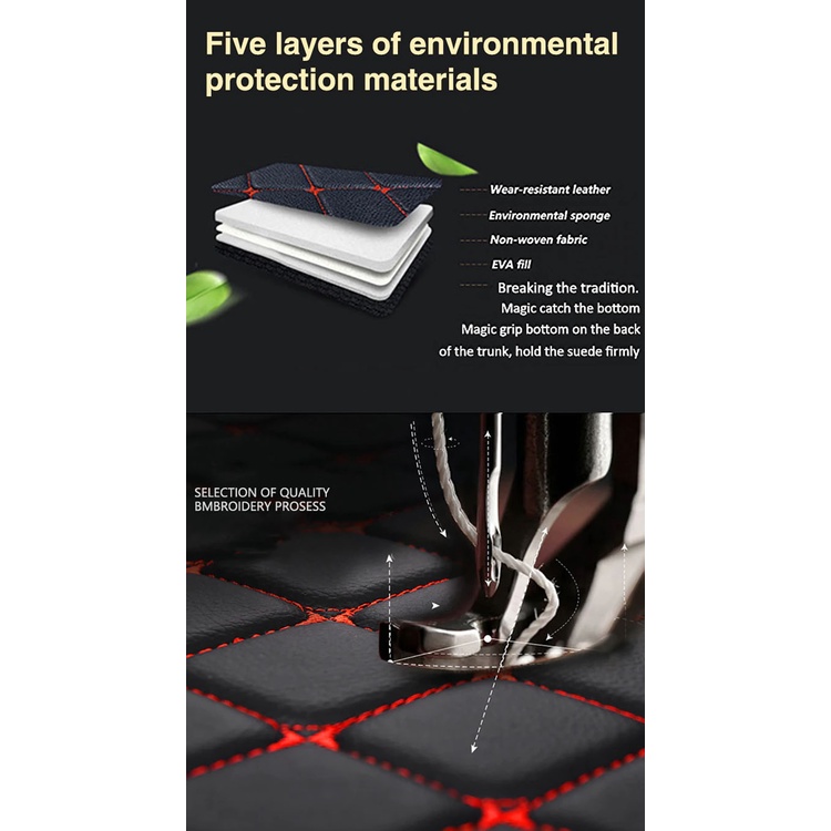 Thảm Lót Bảo Vệ Cốp Sau Xe Hơi Chống Thấm Nước Cho Chevrolet Captiva 7 seat C100 C140 2006~2010