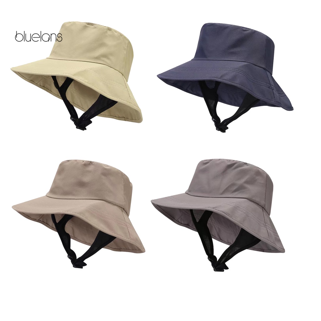 Nón Vành Tròn Màu Trơn Thoáng Khí Chống Gió Thời Trang Unisex